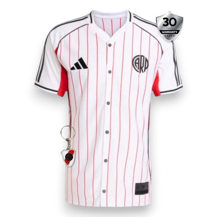 RIVER PLATE US PACK FULL-BUTTON BASEBALL JERSEY