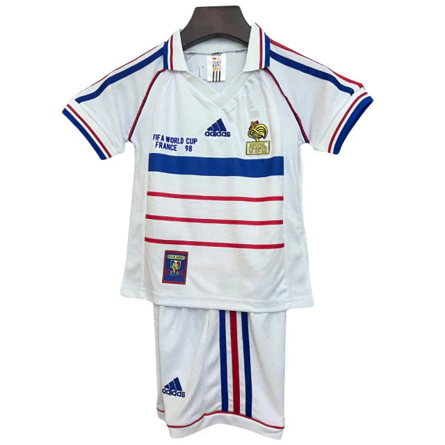 FRANCE 98 RETRO AWAY KIDS WORLD CUP KIT