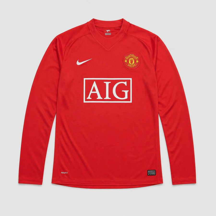MANCHESTER UNITED 07/08 RETRO HOME LONG SLEEVE JERSEY