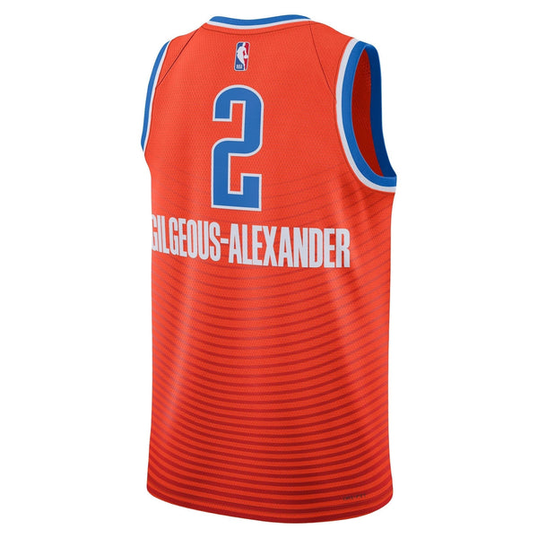 Oklahoma City Thunder Shai Gilgeous-Alexander #2 Statement Edition Jersey - Orange