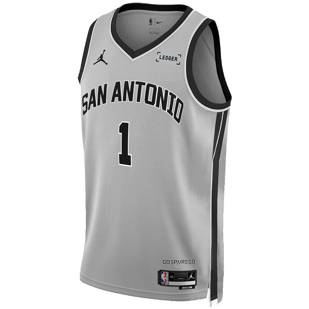 San Antonio Spurs Victor Wembanyama #1 Statement Edition Jersey - Silver Gray