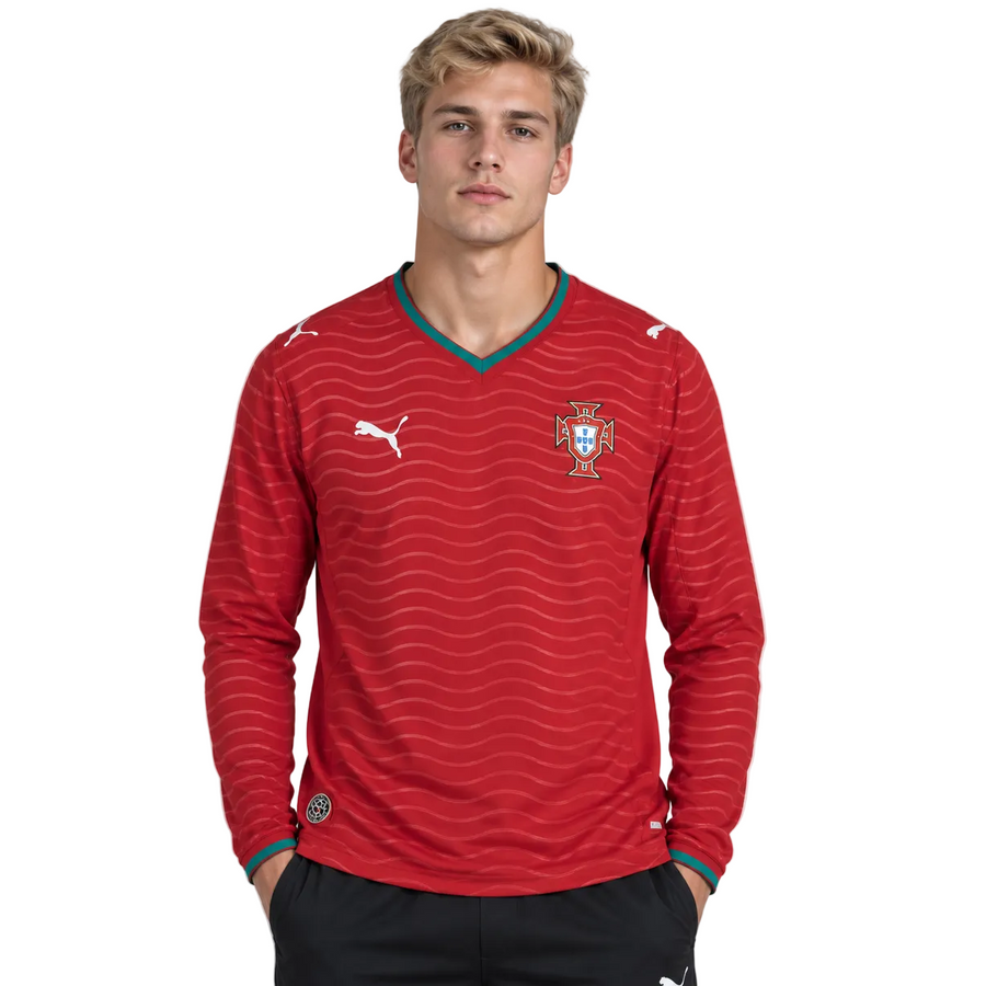 PORTUGAL 26 LONG SLEEVE PLAYER WORLD CUP JERSEY