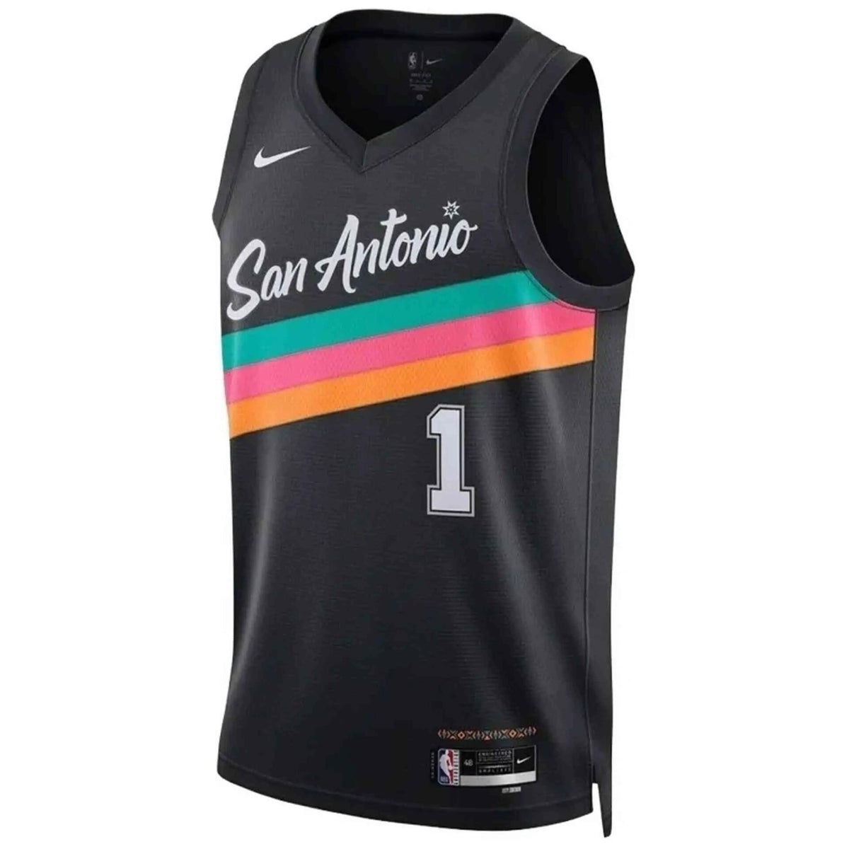 San Antonio Spurs Victor Wembanyama #1 Statement Edition Jersey - Black