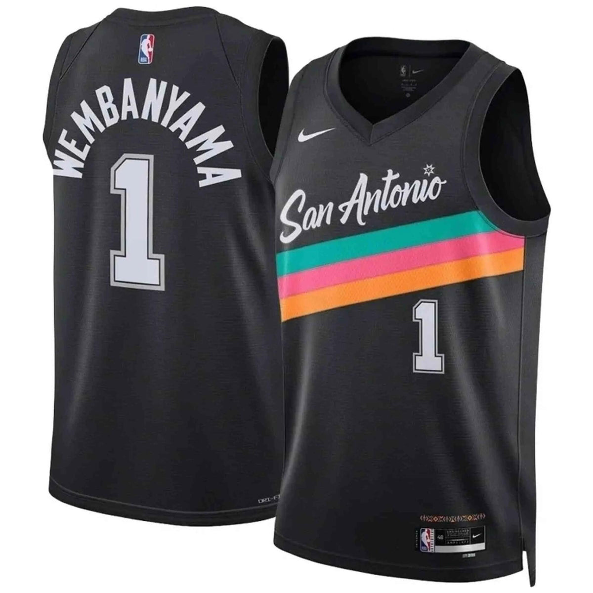 San Antonio Spurs Victor Wembanyama #1 Statement Edition Jersey - Black