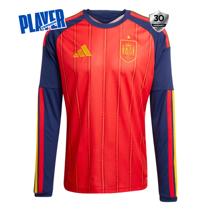 SPAIN 26 HOME LONG SLEEVE AUTHENTIC WORLD CUP JERSEY