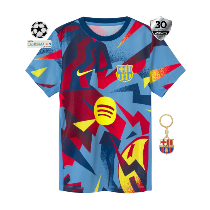BARCELONA 25/26 PRE-MATCH FOURTH KIDS JERSEY