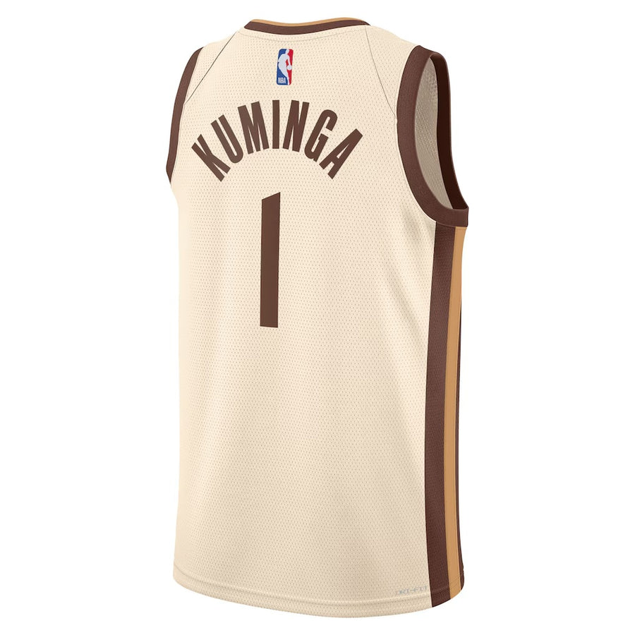 Golden State Warriors Jonathan Kuminga #1 City Edition 2025-26 Jersey - Tan