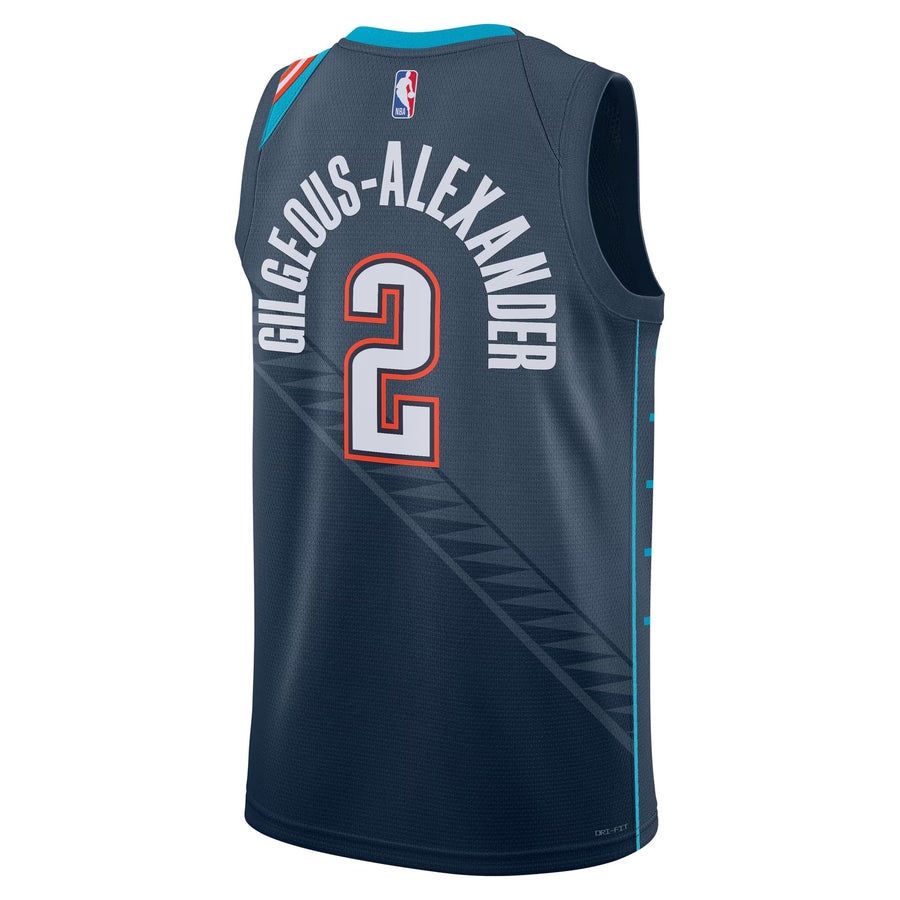 Oklahoma City Thunder Shai Gilgeous-Alexander #2 City Edition 2025-26 Jersey - Navy Blue