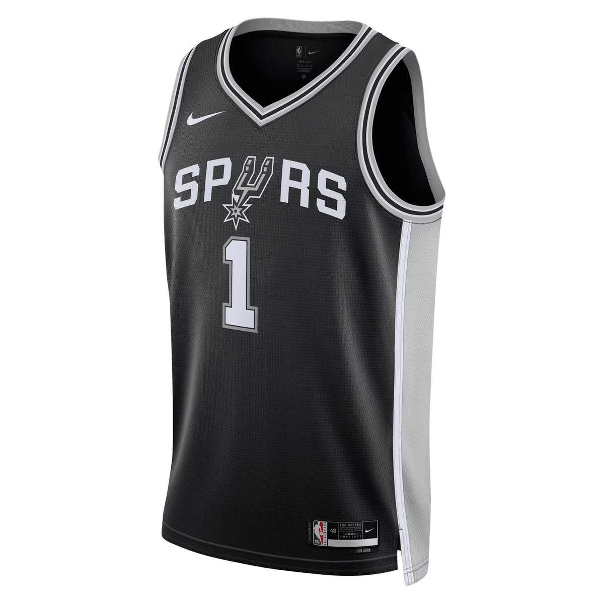 San Antonio Spurs Stephon Castle #5 Statement Edition Jersey - Silver Gray