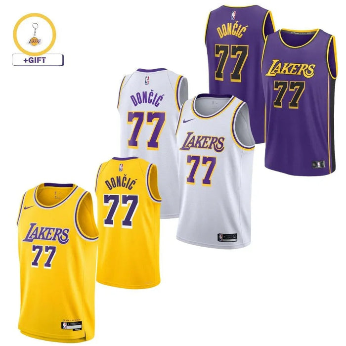 Los Angeles Lakers Luka Dončić #77 Special Collector Combo Edition Jersey - Black