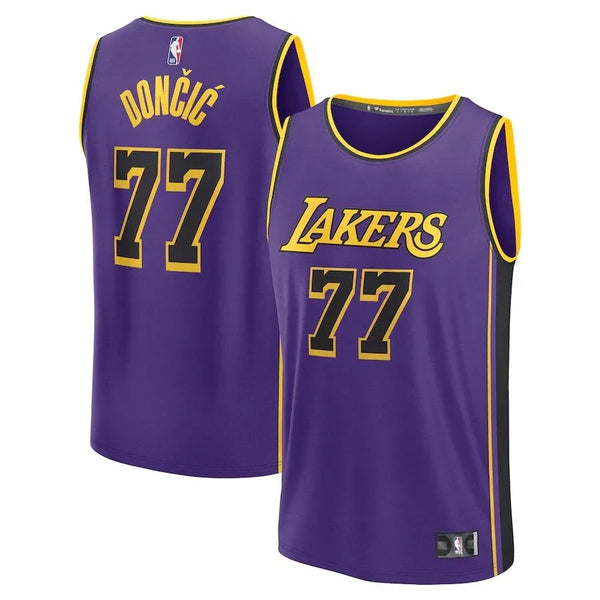 Los Angeles Lakers Luka Dončić #77 Statement Edition Jersey - Purple