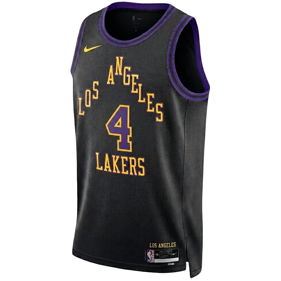 Los Angeles Lakers Dalton Knecht #4 City Edition Jersey - Black