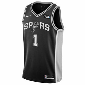 San Antonio Spurs Victor Wembanyama #1 Icon Edition Jersey - Black