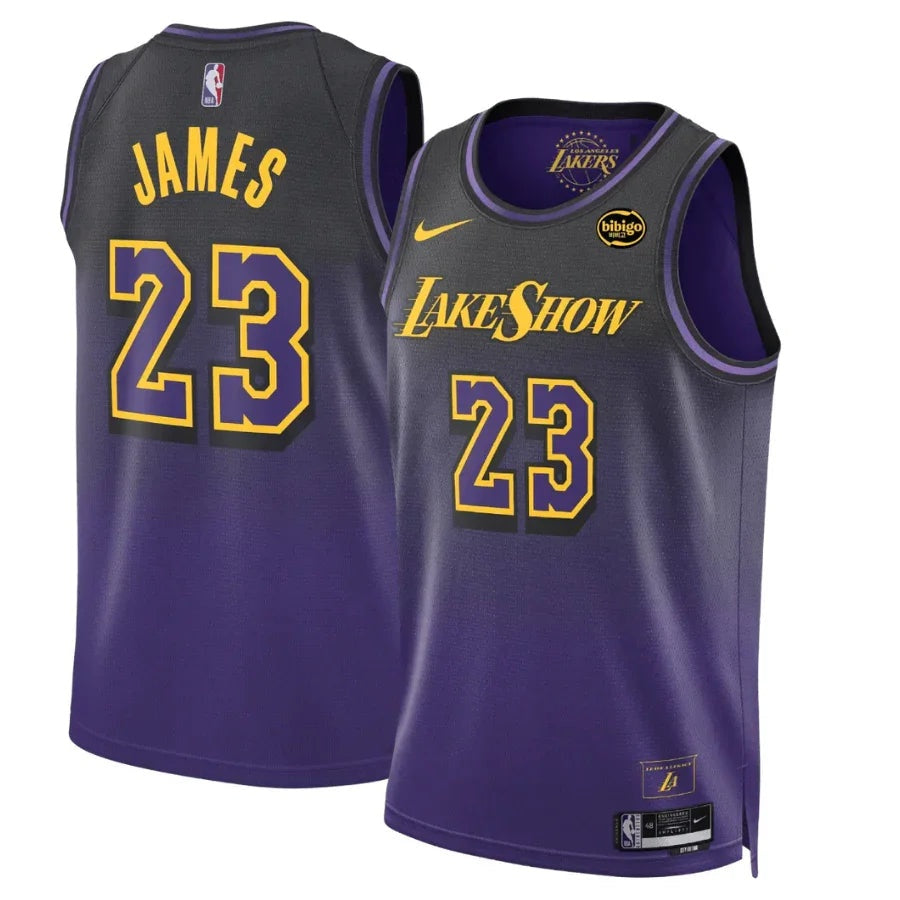 Los Angeles Lakers LeBron James #23 City Edition LakeShow Jersey - LakeShow Purple & Black
