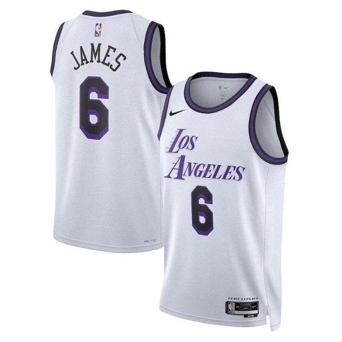 Los Angeles Lakers LeBron James #23 Classic Edition Cursive Jersey - White