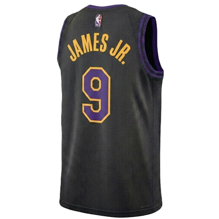 Los Angeles Lakers LeBron James #23 City Edition Jersey - Black