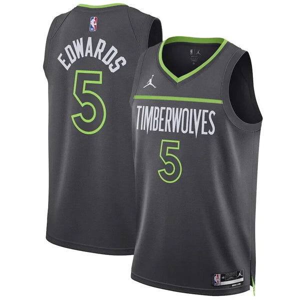 Minnesota Timberwolves Anthony Edwards #5 Statement Edition Jersey - Black