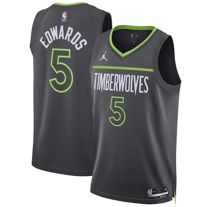 Minnesota Timberwolves Anthony Edwards #5 Statement Edition Jersey - Black
