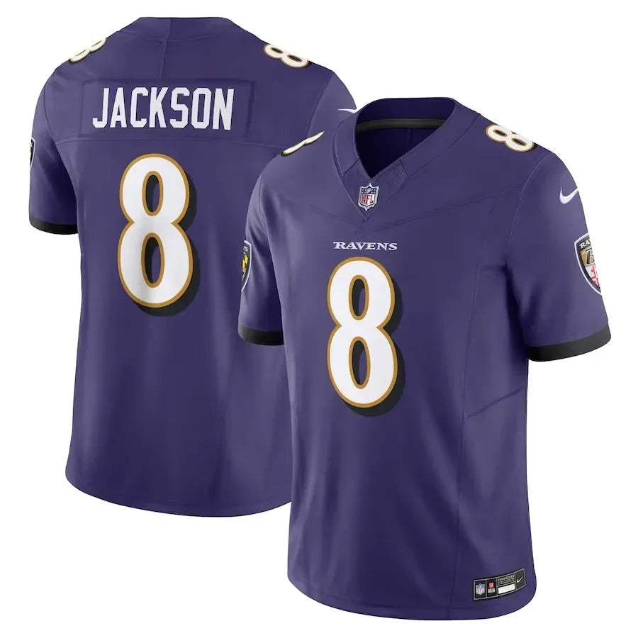 Baltimore Ravens Lamar Jackson #8 Home Game Limited Edition Jersey - Purple
