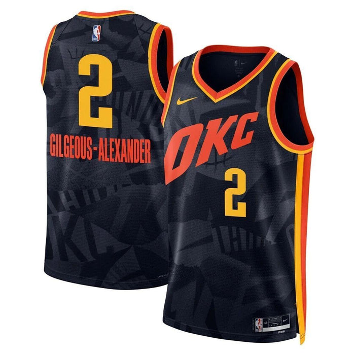 Oklahoma City Thunder Shai Gilgeous-Alexander #2 Game Edition Jersey - Black