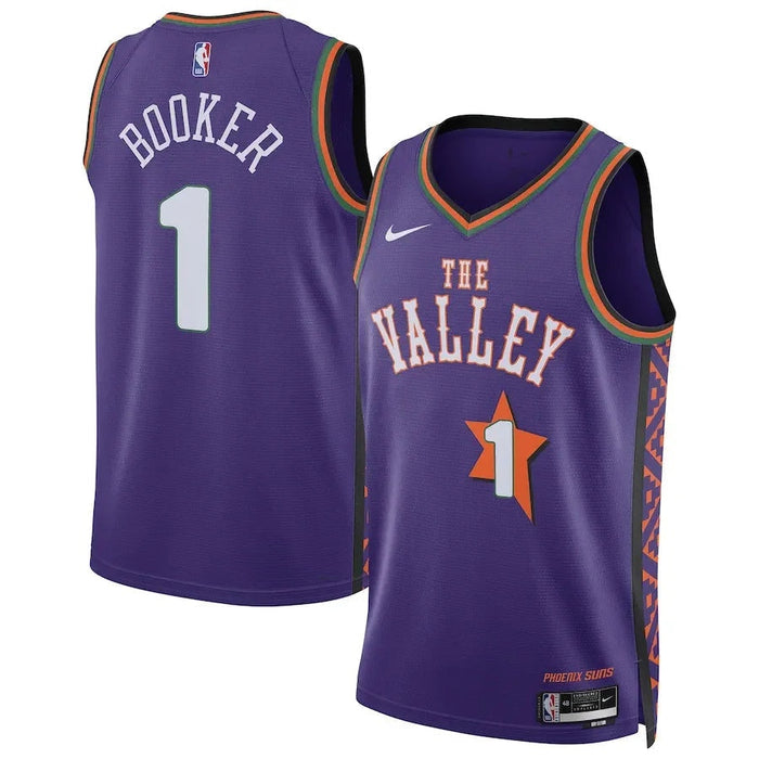 Phoenix Suns Devin Booker #1 City Edition The Valley Jersey - Purple